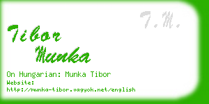 tibor munka business card